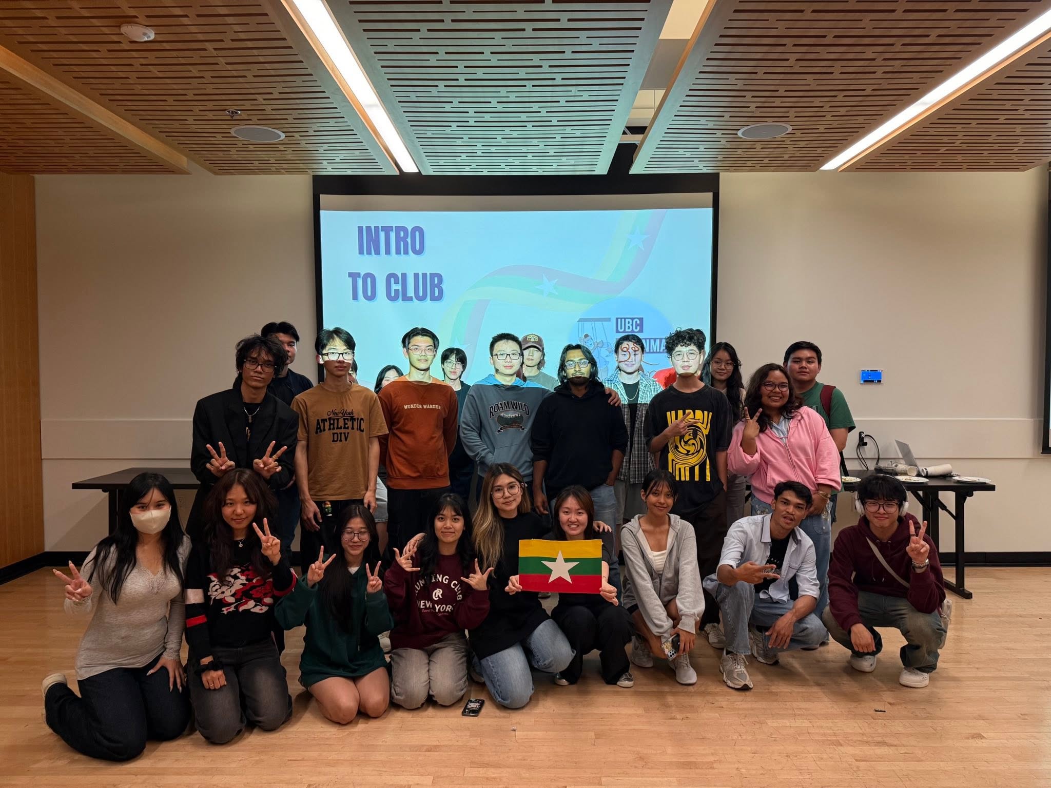 UBC Myanmar Club members together at a club event